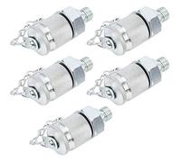 XUMIUZIY 5 Pièces Raccord Adaptateur de Test Hydraulique Connecteur | Test de pression industrielle, installation rapide du filetage, conception portable compacte, acier au carbone galvanisé
