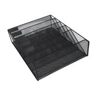 XUMIUZIY 5 Pochettes Classeur Mural Durable en Métal Fixation Murale | Rangement de bureau peu encombrant, construction en fer, trieur de cahiers de magazines de courrier, installation facile