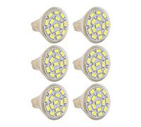 XUMIUZIY 6 Pièces Ampoule LED GU4 MR11 3W 270LM 12V pour Lumière sur Rail | 12 V AC DC, faisceau de 120 degrés, économe en énergie, remplace l\'halogène 30 W, base en céramique, fixations murales.