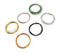 XUMIUZIY 6 Rouleaux Fil Plat en Aluminium 32,8 Pieds Pliable pour | Bande métallique souple et pliable, ensemble de fournitures d\'art colorées, sculpture en émail tissé, pliage facile à la