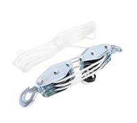 XUMIUZIY 660LBS Système de Poulie à Usage Intensif avec Frein de Câble | Conception à 3 poulies, cordon en nylon de 49 pieds, plage de levage de 8 pieds, crochet pivotant rotatif, outil industriel