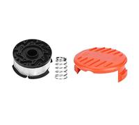 XUMIUZIY 6PCS Bobine de avec Couvercle, Compatible AF100 | Ligne en nylon à bobine ABS, enroulement automatique CNC, remplacement sans outil, corde de 9 m, adaptée à la tondeuse AF100