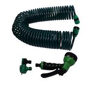 XUMIUZIY Bobine de Tuyau D'arrosage de Jardin, EVA 15m 49,2ft avec 7 | EVA de haute qualité, s\'étend jusqu\'à 15 m 49,2 pieds, connecteur rapide à 7 modes, pour le lavage de voiture de pelouse