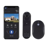 XUMIUZIY Caméra de Sonnette Vidéo WiFi sans Fil avec Application | Alimenté par Batterie, Vision Nocturne Couleur 720P, Détection Humaine AI, Stockage dans le Cloud, Interphone Vocal