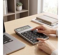 XUMIUZIY Clavier Numérique et Calculatrice Bluetooth sans Fil 2 en 1 (Gris foncé)