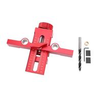 XUMIUZIY Gabarit de Montage de Porte D'armoire sans Cadre, Guide de Perçage Précis à Double Trou pour épaisseur de Panneau 8-40mm en Aluminium 1 Ensemble