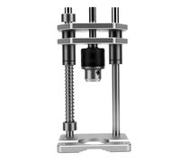 XUMIUZIY Guide de Perçage Portable avec Mandrin de 3/8 pour le Travail du | Butée de profondeur réglable, gabarit de perçage de trou droit, corps en alliage d\'aluminium, base montable sur banc