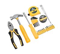 XUMIUZIY Kit D'outils à Main Compact pour la Maison, Appartement, Dortoir | Mallette de rangement Portable, construction en acier au carbone, essentiels de réparation de base, hommes femmes