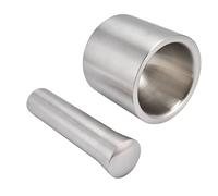 XUMIUZIY Mortaier et Pilon en Acier Inoxydable pour Épices et Poudre | Construction double couche, anticorrosion, base antidérapante, finition brillante, passe au lave-vaisselle, marteau de purée.