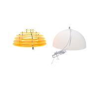XUMIUZIY Orange Moderne Globe LED Pendentif Luminaire pour Salon | Plafonnier suspendu, lueur chaude, ampoule E26 E27, abat-jour en fer, support câblé, conception sphère solaire