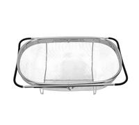 XUMIUZIY Passoire Extensible Au-dessus de L'évier en D'acier Inoxydable | Panier ovale, passoire de cuisine durable, permettant d\'économiser de l\'espace sur le comptoir, antidérapant