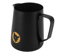 XUMIUZIY Pichet à Mousser le café en Acier Inoxydable Noir 600 Ml | Outil d\'art Barista Latte, buse anti-déversement, moulée en une seule pièce, utilisation dans un café à domicile, facile