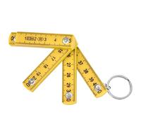 XUMIUZIY Règle Pliable en Plastique ABS Portable de 0.5m, avec Porte-clés, Règle Pliante pour la Pose de Carreaux de Menuiserie (YELLOW)
