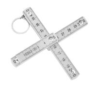 XUMIUZIY Règle Pliable en Plastique ABS Portable de 0.5m, avec Porte-clés, Règle Pliante pour la Pose de Carreaux de Menuiserie (WHITE)