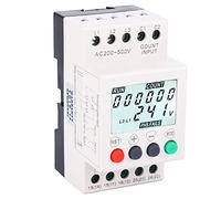 XUMIUZIY Relais de de Tension triphasé avec Affichage LCD | Module monté sur rail, protection contre les surtensions et les sous-tensions, détection de perte de phase, réglage des