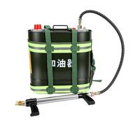XUMIUZIY Sac à Dos Bidon D' 20L avec Tambour D'Extinction D'Incendie | Transport d\'épaule Portable, Kit de pistolet de ravitaillement, conteneur métallique étanche, pour débroussailleuse de