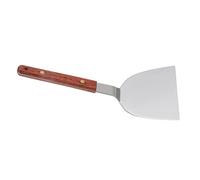 XUMIUZIY Spatule de Barbecue en Acier Inoxydable avec Manche en Bois, Retourneur de Gril Multifonction pour Steak, Poisson, Boulettes d'œufs (105MM)
