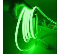 XUNATA 230V Ruban LED COB, Dimmable 288 LEDs/m Super Lumineux Flexible Led Bande Neon Bandeau, IP65 Etanche Bande Lumineuse pour DIY Projets D'éclairage Intérieur et Extérieur (Vert,10M)