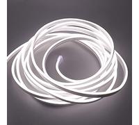 XUNATA 5M LED Lumière au néon, 12V 2835 120leds / m imperméable à l'eau flexible LED Light Strip au néon avec, pour Chambre, Noël, Fête (Blanc)