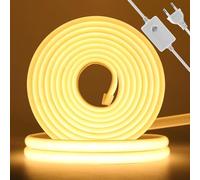XUNATA Dimmable 220V Ruban LED COB, 288 LEDs/m Flexible Led Bande Neon Bandeau，Étanche IP65 LED Bande Lumineuse pour DIY Projets D'éclairage Intérieur et Extérieur (Blanc chaud, 26M)