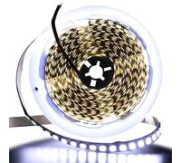 XUNATA LED Ruban 5m Bande LED 600 leds 5054（Plus Lumineux que 5050） IP65 Étanche,Flexible Peut-Découpé Ruban à LED 12V décoration pour Chambre, Noël, Fête, etc (Blanc)