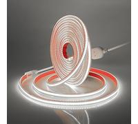 XUNATA Lumière au LED COB Autocollant, 288Leds/m IP65 étanche 230V Super Lumineux Bandeau flexible Ruban LED Light Strip pour Escalier, Chambre, Noël, Fête, etc (Blanc, 27M)