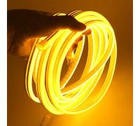 XUNATA Lumière au néon LED, 12V 2835 120leds / m imperméable à l'eau flexible LED Light Strip au néon avec, pour Chambre, Noël, Fête, etc (Jaune,5M