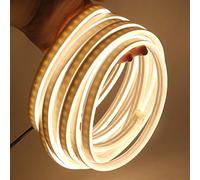 XUNATA Lumière au néon LED, 12V 2835 120leds / m imperméable à l'eau flexible LED Light Strip au néon avec, pour Chambre, Noël, Fête, etc (Blanc chaud,5M