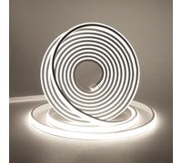 XUNATA Lumière au néon LED COB, Bande LED IP65 Etanche Bande Lumineuse 220V Super Lumineux 288 LEDS/M Flexible Bande lumière pour DIY Projets D'éclairage Intérieur et Extérieur (Blanc, 26M)