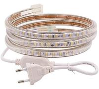 XUNATA Ruban à LED, 220V SMD 3014 120leds / m IP65 étanche, Strip Flexible de Bande LED pour Chambre, Bar, Fête, Mariage, Jardin, déco de Noël (Blanc, 4M)