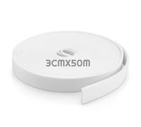 Xuniea Auto Adhésif pour Enduit de Ragréage Bande de Joint de Dilatation pour Isolation Périphérique pour Chape autocollante Cloison Chauffage par le Sol(3 cm x 30 m,Blanc)