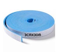 Xuniea Auto Adhésif pour Enduit de Ragréage Cloison, 3 cm x 30 m, Bleu, 1 | Bande de Joint de Dilatation, pour Isolation Périphérique, Cloison Pour Chape Autocollante, Chauffage par le Sol