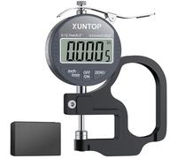XUNTOP Jauge d'épaisseur numérique - Plage de mesure de 0 à 12,7 mm - Micromètre électronique en pouces/métrique - Pourcentage d'épaisseur électronique avec affichage LCD précis
