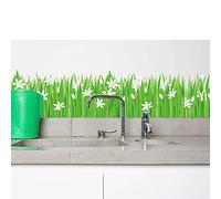 XUPHINX Frais Vert Herbe Stickers Muraux PVC Imperméable À L'eau BRICOLAGE Amovible Stickers Muraux Salon Chambre Décoration (Modèle 2)