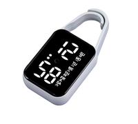 XuQiZZpp Montre électronique LED à suspendre, veilleuse étanche, tactile, montre numérique pour femme et homme, cadeau porte-clés montre de poche, gris, taille unique