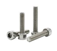 Xuro Vis à tête cylindrique hexagonale à six pans creux en acier inoxydable 304, sans moletage, M1.6, M2, M3, M4, M5, M6, M8, DIN912, A2-70, 5/10/20/50/100 pièces(40mm,M3 (50pcs))