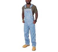 XUSAI Salopettes Denim Bib Overall Mode Décontractée Coupe Robuste Jeans Ensemble Réglable Travail Bib Jumpsuit,Light blue,XL