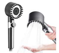 XUTONG Pommeau de Douche Haute Pression,Anti Calcaire Douchette Massant avec Stop,Douchette Haute Pression avec 3 Types de Jets,Spa/Massage Pomme de Douche