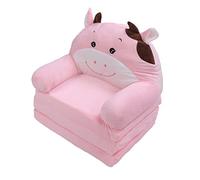 XUXHOU Canapé Pliable pour Enfants, Dessin animé Mignon, Confortable, Canapé-lit Pliant pour Garçons et Filles, Chambre à Coucher, Vache Rose pour un Soutien et un Confort Toute la Journée (3 niveaux)