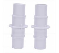 XUXHOU Kit D'adaptateur de Tuyau de Piscine, Lot de 2 PVC avec 4 Colliers | Connecteur d\'aspirateur de piscine, paquet de 2 en PVC, pinces antirouille, couplage anti-fuite, Kit de réparation de