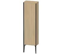 Duravit haut moyen XViu XV1315LB271 40x24x133cm, noir mat, porte à gauche, chêne méditerranéen