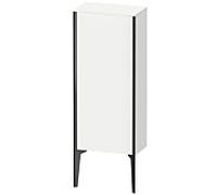 Duravit haut moyen XViu XV1305LB218 40x24x89cm, noir mat, porte à gauche, blanc mat