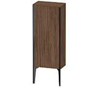 Duravit haut moyen XViu XV1305LB221 40x24x89cm, noir mat, porte à gauche, noyer foncé