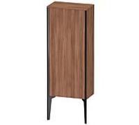 Duravit haut moyen XViu XV1305LB279 40x24x89cm, noir mat, porte à gauche, noyer naturel