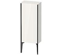 XViu Duravit 40x24x89cm de XV1305LB285 haute armoire, noir mat, porte à gauche, blanc haute brillance
