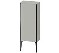 XViu Duravit 40x24x89cm de XV1305RB207 haute armoire, noir mat, porte à droite, gris béton mat