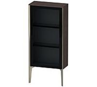 XViu Duravit 50x24x89cm de XV1361RB172 haute armoire, porte en verre, champagne mat, porte à droite, brossé chêne foncé