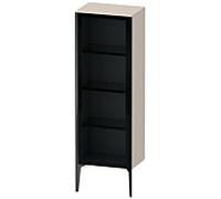 Duravit haut moyen XViu XV1368LB291 50x36x133cm, porte vitrée, noir mat, porte à gauche, taupe mat