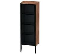 Duravit haut moyen XViu XV1368RB279 50x36x133cm, porte vitrée, noir mat, porte à droite, noyer naturel