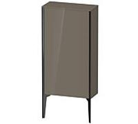 Duravit haut moyen XViu XV1306LB289 50x24x89cm, noir mat, porte à gauche, gris flanelle brillant
